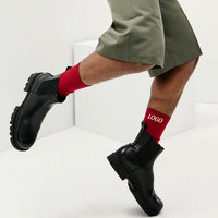 Chaussettes en jacquard tricotées sur mesure, chaussettes unisexes en coton pour hommes, chaussettes de créateur avec logo