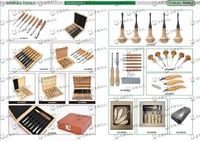Ensemble de ciseaux à bois professionnels pour le bricolage, 12 pièces, 60CrV, ensemble de gouges en hêtre, entièrement affûtés, taille en couteau à affûter, dans un sac en cuir