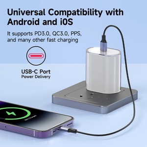 <span class=keywords><strong>Chargeur</strong></span> de voiture et d'ordinateur portable USB à charge super rapide de type C avec prise indienne PD30W 45W QC3.0 5V/3A pour OnePlus Realme - Product Image 3