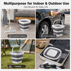 Cubo Plegable para Limpieza, Cubo para Mopa, Plegable, Portátil, Pequeño, <span class=keywords><strong>de</strong></span> Plástico, para Suministros <span class=keywords><strong>de</strong></span> Agua en Jardín Exterior - Product Image 2