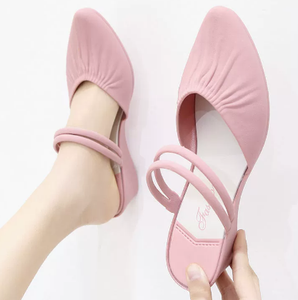 Phụ Nữ Thanh Lịch Trọng Lượng Nhẹ PVC Trên Slingback Dép Ngón Chân Nhọn Dây Đeo Mắt Cá Chân Phong Cách Thời Trang Giản Dị Xu Hướng Slip-On Cho Mùa Thu - Product Image 3