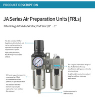 Combinaison pneumatique FRL, filtre à air industriel, régulateur, lubrificateur