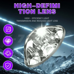 Kit de phares X-7SEVEN à économie d'énergie avec lentille de projecteur bi-LED de 3 pouces pour l'éclairage modifié des voitures et des camions - Product Image 2