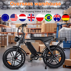 V8 Pro <span class=keywords><strong>Fatbike</strong></span> pour adultes vélo électrique 250W/1000W autonomie de 60km alimenté par batterie au lithium 25 km/h vélo électrique entrepôt UE/US - Product Image 6