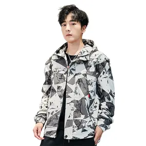 Trhout hoodveste Homme Jean热男拉链超大号Colour夹克时尚