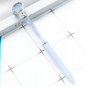 Commercio all'ingrosso 1.0mm larghezza scrittura Custom diamante Ros oro rosa viola argento metallo Logo in cristallo glitterato penne a sfera - Product Image 6