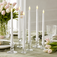 Bougies LED électroniques vintage blanches à effet flamme vacillante, télécommandées, pour mariages, réceptions du Nouvel An et décoration intérieure