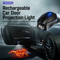 Lampe de bienvenue pour portière de voiture YD, rechargeable, avec projection, détection intelligente, marche/arrêt automatique, 1000 motifs, longue autonomie