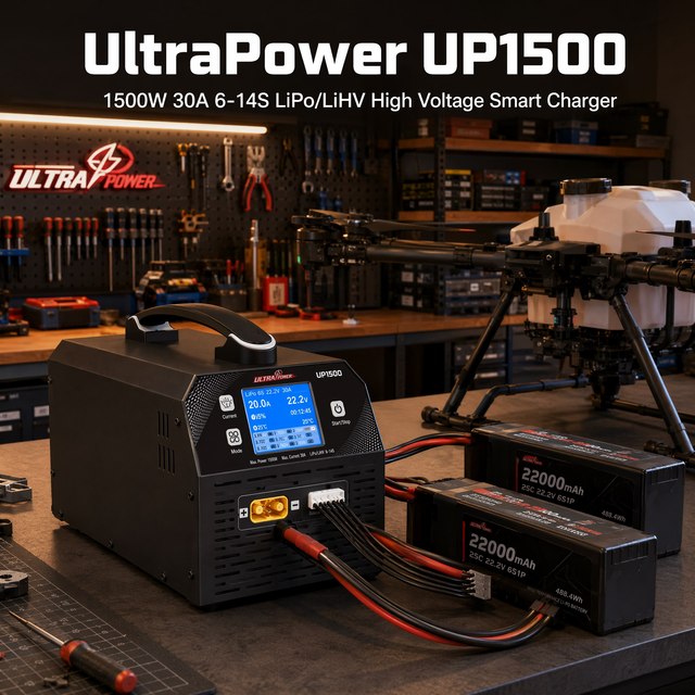UltraPower UP1500 Charger 6-14S High Current 30A Support 4.5V Lithium Battery HV