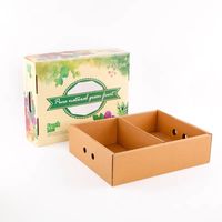 Groothandel sinaasappel appel citroen mango banaan golfkartonnen doos geëmbosseerd kraft PET papier voor fruit- en groenteverpakkingen