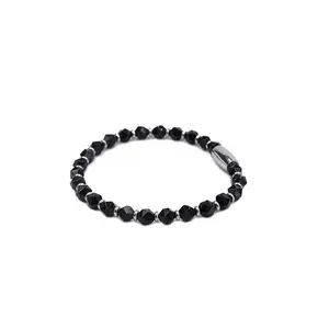 Modeschmuck Edelstahl Magnetisch facettierte Achat Perlen Armbänder