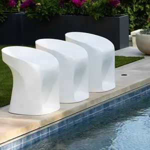 游泳池PE塑料椅子凳子/户外现代环保吧椅凳/防水-泳池椅子