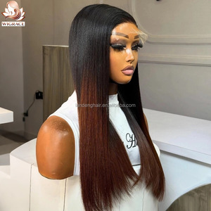 วิกผมตรงแบบ Bone Straight สีน้ำตาล 1B/Brown 13x4  แบบใสไร้กาว  ทำจากผมแท้เวอร์จินเวียดนาม  โคนผมสีเข้ม  ความหนาแน่น 200%  แบบ Double Drawn - Product Image 3