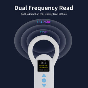 Lector RFID de animales de 134,2 Khz, escáner de microchip de mano para perros y gatos, Chip de vidrio con USB/lector de microchip de animales de diente azul - Product Image 3