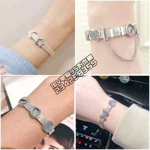 <span class=keywords><strong>Bracelet</strong></span> à breloques en argent 925 avec fermoir en forme de cœur de la série Reflexions, style cubain avec zircon, pour la création de bijoux féminins, idéal comme cadeau - Product Image 6