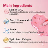Kit de Soins Anti-Âge et Nourrissant GZ : Sérum Ampoule Visage au Peptide de Soie GHK CU Rose, PDRN et Collagène, Essence Protéinée de Soie