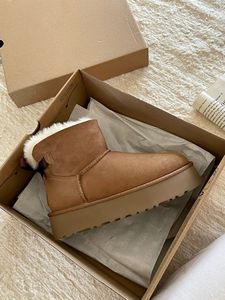 Botas de Nieve Personalizadas para Mujer, Modelo 2026, Plataforma, Piel de Oveja, Estilo Uggs, <span class=keywords><strong>Mini</strong></span> Bailey Bow Clásico, Botines de Invierno para Mujer - Product Image 3
