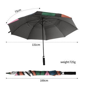 Paraguas con protección UV, apertura automática, mango de plástico EVA antideslizante, para hombres y mujeres, paraguas de golf para lluvia y sol. - Product Image 6