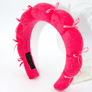 ที่คาดผมผ้าขนหนูรูปโบว์ทำมือสำหรับวันวาเลนไทน์ พร้อมโบว์ผูกผม ใช้สำหรับล้างหน้าและเป็นเครื่องประดับผมสำหรับผู้หญิง - Product Image 3