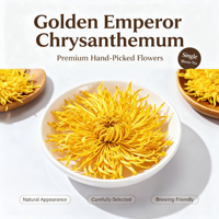 Thé aux fleurs entières de chrysanthème doré - Tisane naturelle sans caféine pour la détox et le calme