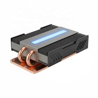 Dissipateur thermique IPC intégré personnalisé avec ailettes en aluminium denses, base en cuivre, caloducs, dissipateur thermique passif sans ventilateur, refroidisseur d'ordinateur industriel