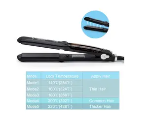 Tourmaline sans fil Portable Céramique Ionique pour Silky Steam Weaver Infrared Private Label Hair Flat Iron Electric Customized LCD