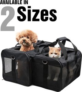 Transportín de viaje para mascotas, bolsa portátil de lado suave para gatos, perros pequeños, gatitos o cachorros, 17 lbs <span class=keywords><strong>Max</strong></span>, plegable, duradero, aprobado por la aerolínea - Product Image 3