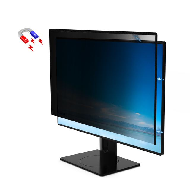 Desktop Monitor Anti Spy Privacy Filter | Removable Anti Glare Screen Protector, Universal Fit 21.5-32 Inch, Eye Protection