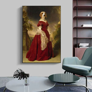 Inovação engraçada moderna de retrato clássico pintura a óleo Poster Wall Art Canvas Print Wall Decoration Hanging Artwork - Product Image 2