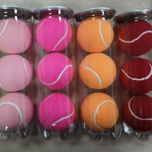 2025 AMA SPORT Individuell Gestaltbare Langlebige Padel-Tennisbälle aus Gewebtem Filz im 2er/3er/4er-Pack, Druckgefüllte Turnierbälle in Pink/Rot nach FIP-Standard - Product Image 1