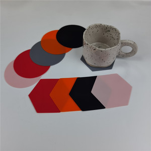 Custom Printed 3D Silicone Coaster Soft PVC Rubber Bar Beer Coaster for Drink Cup Mat Set Promotional Tea Cups Saucers