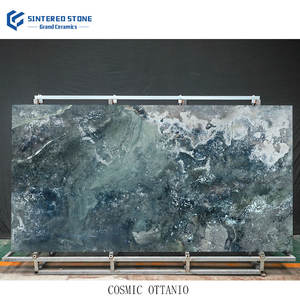 Ubin porselen ekspor Vietnam lantai besar 12mm kualitas tinggi pembuluh biru meja kuarsa buatan lembaran batu disinter - Product Image 2