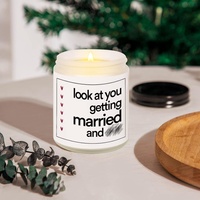 Bougie artistique personnalisable pour coffret cadeau de demande en mariage pour demoiselle d'honneur, souvenir en cire parfumée personnalisée pour fête de mariage et enterrement de vie de jeune fille