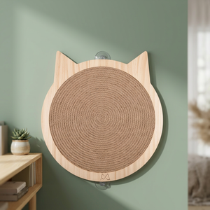 ที่ลับเล็บแมวไม้แบบมินิมอลพร้อมแผ่นซิซอลทรงกลมสำหรับแมวในบ้าน - Product Image 3