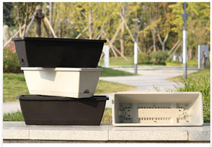 Maceta de plástico de tamaño pequeño de 36x15x19cm, macetas <span class=keywords><strong>para</strong></span> plantar en el balcón, macetas de jardín, macetas rectangulares - Product Image 6