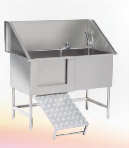 อ่างอาบน้ำสำหรับสัตว์เลี้ยงทำจากสแตนเลสสุดหรูที่ทำความสะอาดและล้างสปาอเนกประสงค์สำหรับสุนัขและแมว - Product Image 3