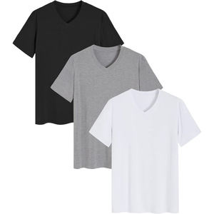 Camiseta Deportiva para Hombre Kingsen de Alta Calidad, Personalizada, de Color Sólido, Cuello en V, Transpirable, de Secado Rápido, con Serigrafía - Product Image 5