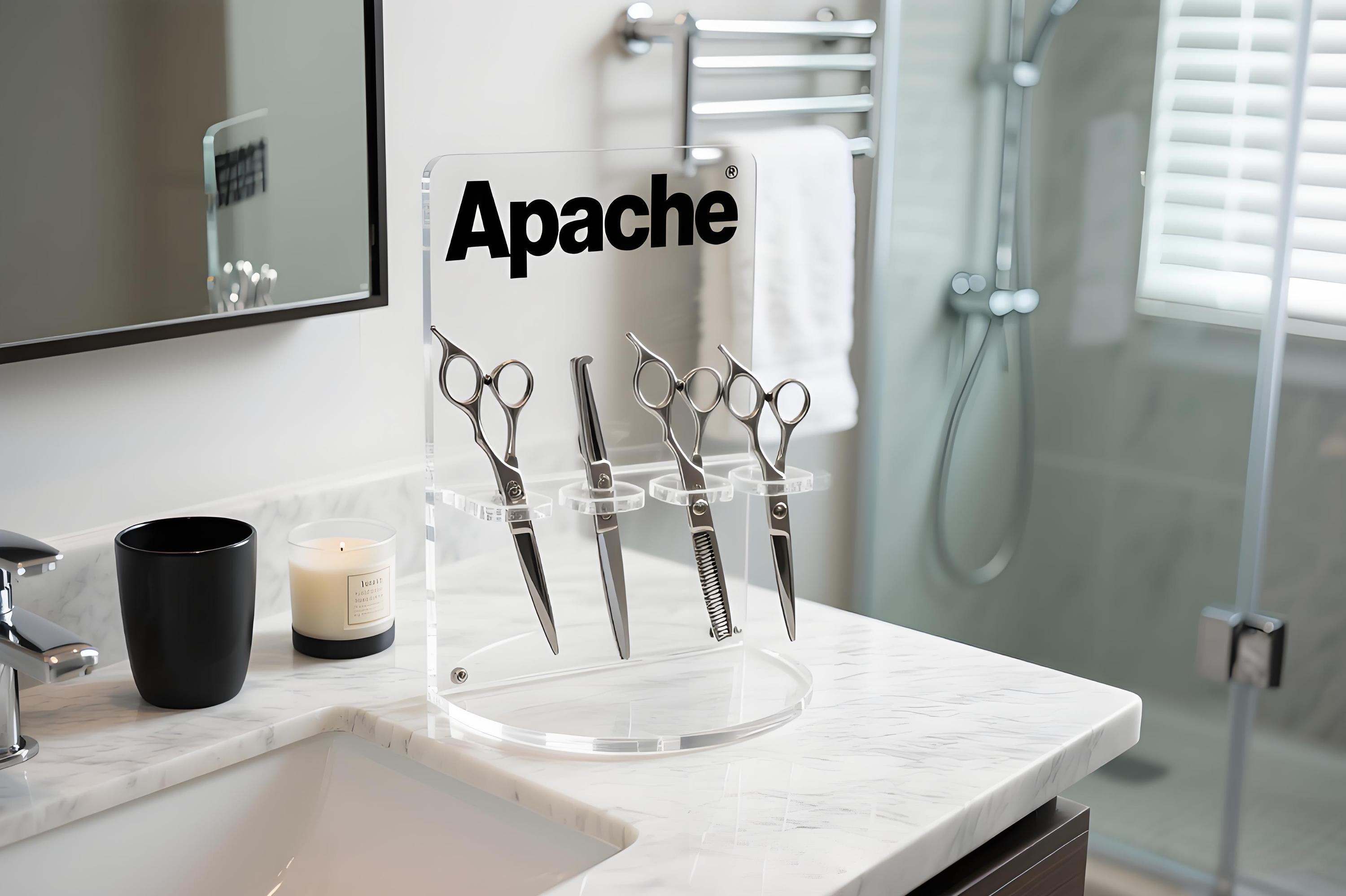 Apache Acrylic Scissors Counter Display Stand for Supermarket Shelves for Barbershop Rack for Scissor Retail — view 2