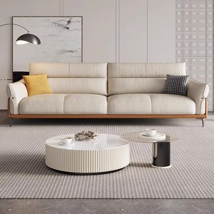 Italian Minimalist <b>Sofa</b> L-Shaped Genuine Leather Modern Living Room Furniture Light Luxury Home Use Upholstered - Product Image 3