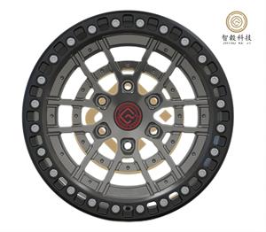 Roues de voiture de 17/18 pouces jantes en alliage noir argent OEM design de couleur personnalisée matériau chromé avec plaque anti-perte - Product Image 1