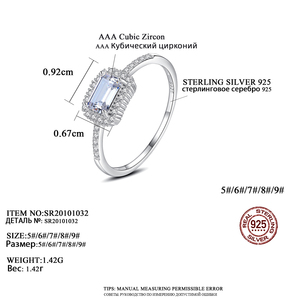 CZCITY 925 Silber Edelstein Kristall Accessoires Damen Großhandel Hochzeit Gold Vintage Prinzessinnen-Schliff Ringe - Product Image 2