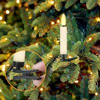 Bougie pilier sans flamme à LED scintillante 3D à piles, blanc chaud, avec télécommande, pour Halloween, Noël et Pâques
