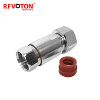 RF-Steckverbinder 4.3-10 Typ Mini-DIN Männlich Klemmbar für 1/2 Superflex Flexibles Koaxialkabel