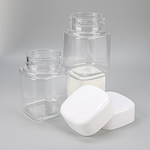 Pot en plastique transparent de qualité alimentaire 19 oz 580 cc, bouteille carrée vide pour bonbons gélifiés 300 ml 10 oz avec bouchon sécurité enfant - Product Image 3