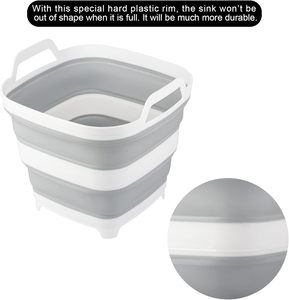 Cubo de Hielo Plegable de Plástico de 10L, Enfriador de Bebidas Plegable para Vino y Cerveza, Ahorra Espacio, para Limpieza - Product Image 4