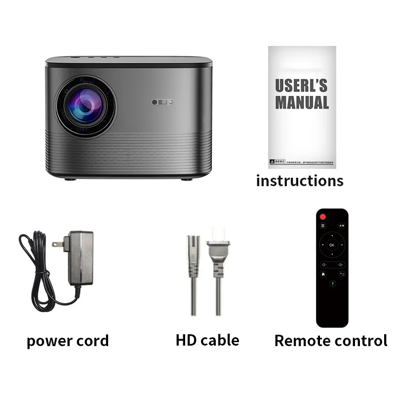 New Design of Intelligent Mobile Projector F18 1080P LCD Wifi LED Home Theater Cinema 4K Projector