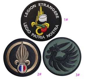フランスフランス外人部隊戦術刺繍パッチフックループパッチ戦術的ファン服ステッカー - Product Image 2