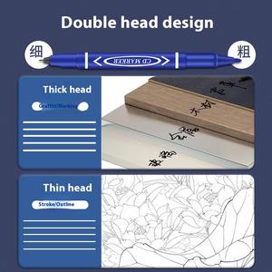 ปากกามาร์คเกอร์หัวคู่ขนาดเล็กพิเศษ แบบน้ำมัน 3 สี ดำ ติดทนนาน สำหรับงานศิลปะบนกระดาษ โลจิสติกส์ และการวาดภาพ - Product Image 3