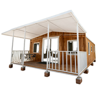 Maison pliable préfabriquée extensible de 20 pieds, module de 20 pieds, conteneur de 40 pieds, extension supérieure, maison temporaire, en vente
