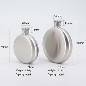 Bình Rượu Bằng Kim Loại Tùy Chỉnh Bình Rượu Whisky Cầm Tay 3Oz 5Oz Bình Rượu Hông Hình Tròn Bằng Thép Không Gỉ - Product Image 6